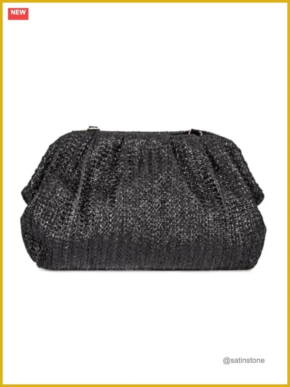 Acrylic Straw Clutch Purse for Women - Woven Handbag Crossbody Shoulder Evening